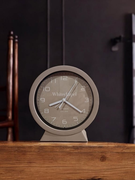 Taupe Removable Mantle Clock - Stylish 15cm Wall Decoration