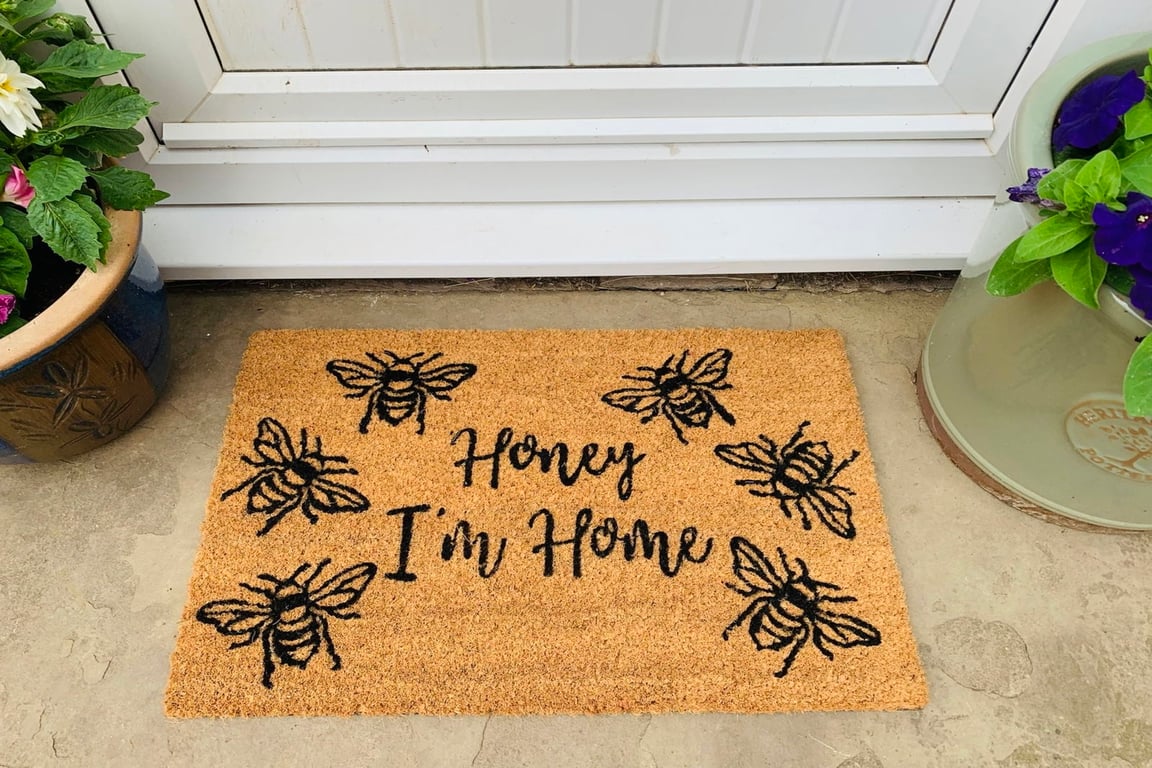 Coir Doormat - Honey I m Home Mat for Housewarming Gift