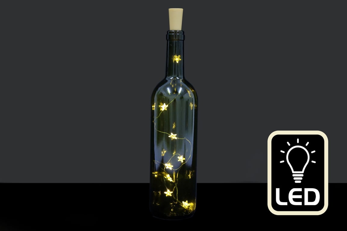 LED Star Cork Garland - 10 LED Lights for Bottle or Jar Lighting