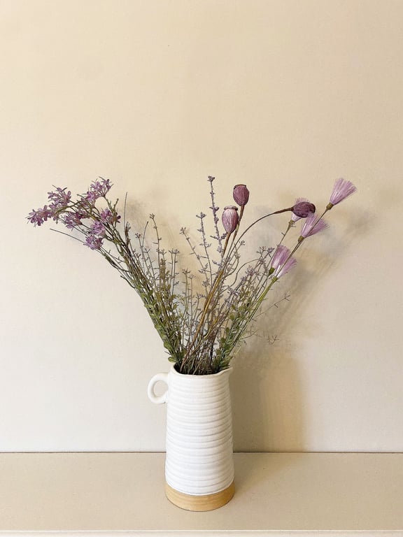 Purple Faux Wildflower Bunch - Delicate Everlasting Flowers for Home Decor