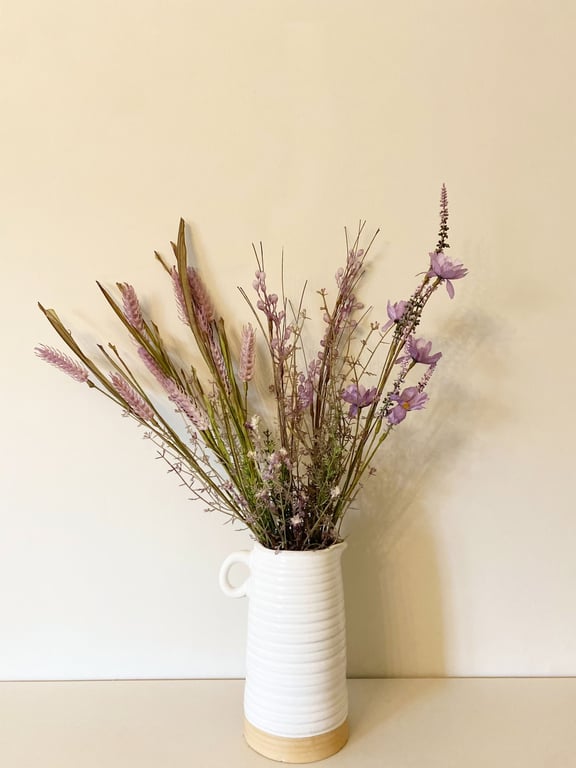 Purple Faux Wildflower Bunch - Delicate Everlasting Flowers for Home Decor