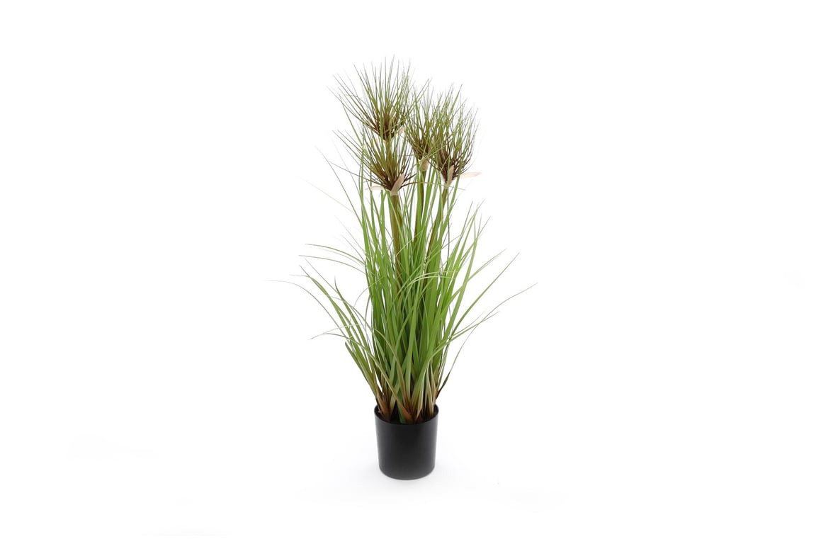 Artificial Green Papyrus Plant 65cm - Realistic Low Maintenance Indoor Decor