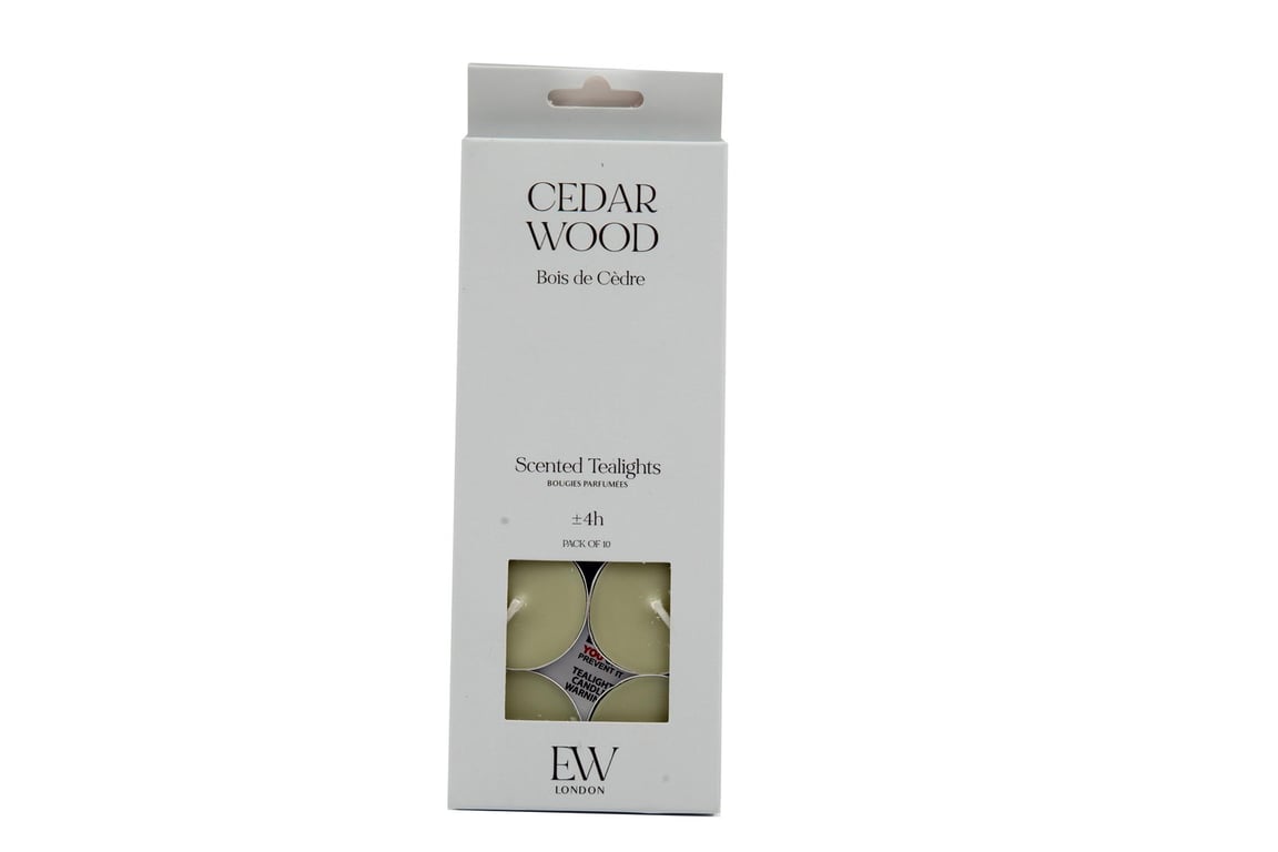 Cedar Wood Scented Tealights - Natural Fragrance for Relaxation and Rustic Ambiance