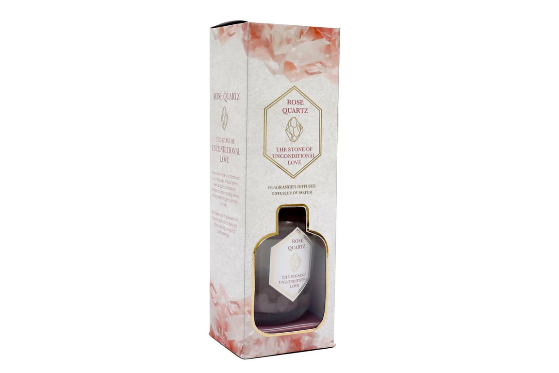 Rose Quartz 100ml Essential Oil Diffuser - Elegant Home Decor with Calming Fragrance