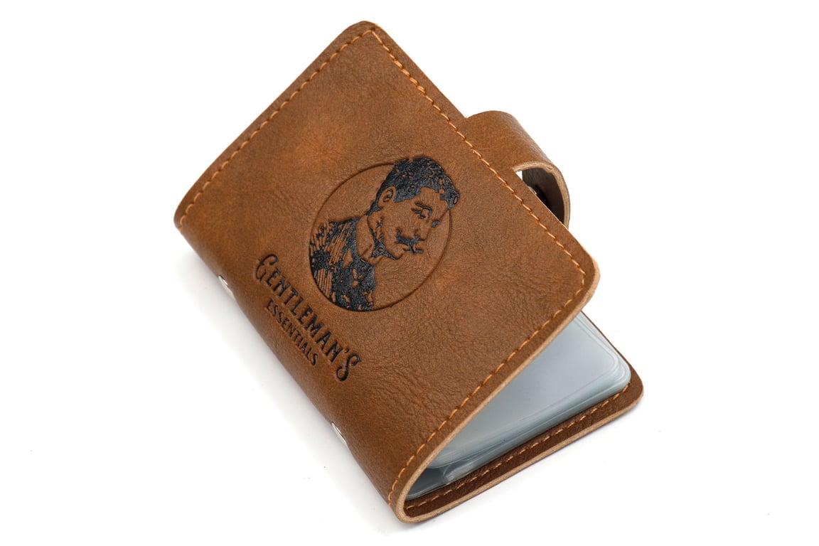 Gentlemans Faux Leather Card Holder - Compact & Stylish Essentials Accessory
