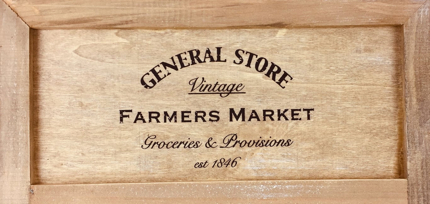 Rustic General Store Blackboard - Durable Pine Wood Writing Board with Vintage Style and Easy Wall Mounting