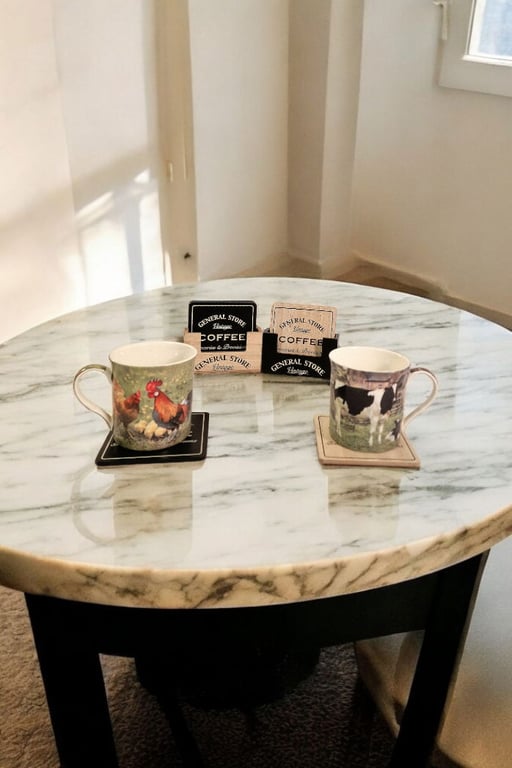 General Store 16-Piece Wooden Coaster Set - 4 Types, Home Decor Essentials