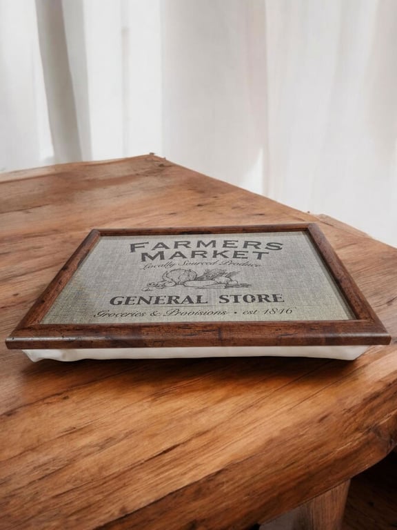 Farmers Market Lap Tray - Comfortable Couch Eating Tray for TV Snacks and Kitchen Essentials