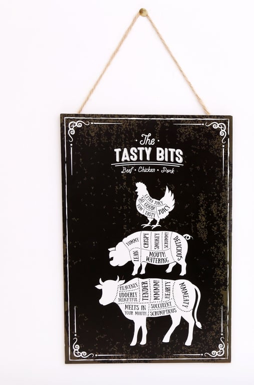 Wooden Hanging Plaque - Rustic Kitchen Wall Decor with Jute Rope Hanger