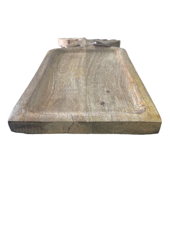 42cm Wooden Deer Chopping Board - Rustic Kitchen Decor & Functional Cutting Board