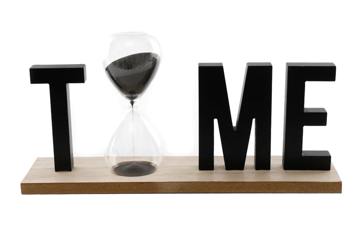 Kitchen Timer Decoration - Contemporary Hour Glass Clock with 1 Minute Filling Time