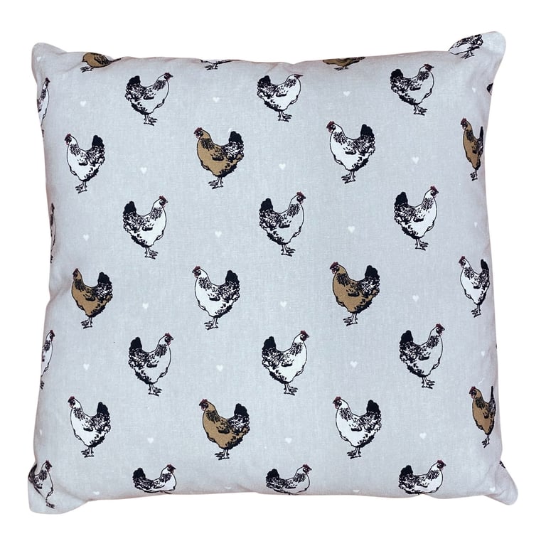 Removable Chicken Print Scatter Cushion for Country Kitchen Decor