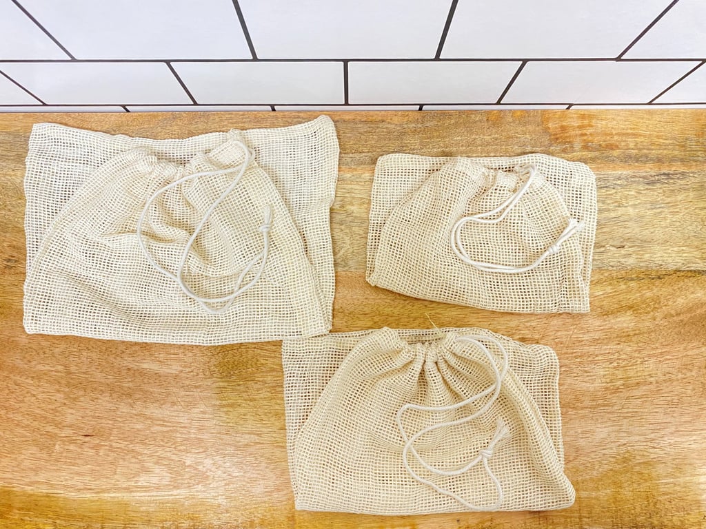 Reusable Cotton Produce Bags - Pack of 3 Eco-Friendly Fruit & Veggie Storage Bags