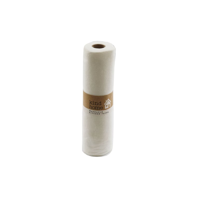 Cream Washable Kitchen Roll - Durable & Eco-Friendly Bamboo Tissue, Reusable & Hard Wearing