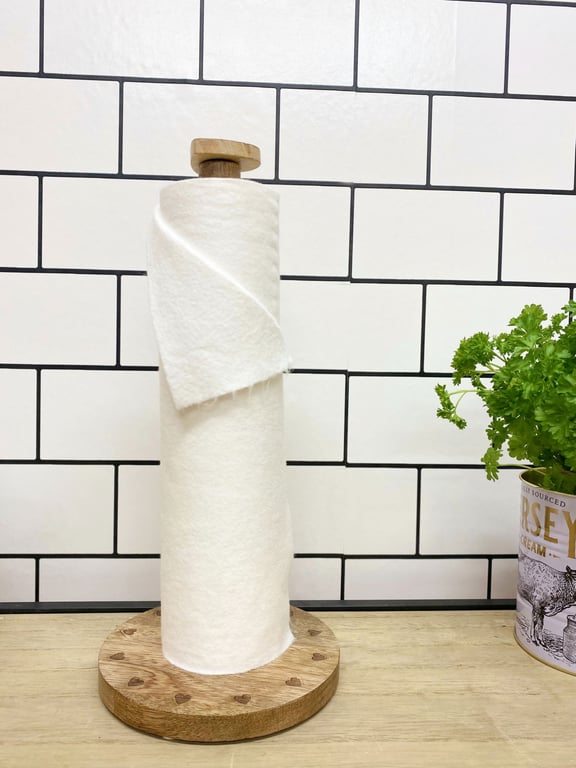 Cream Washable Kitchen Roll - Durable & Eco-Friendly Bamboo Tissue, Reusable & Hard Wearing