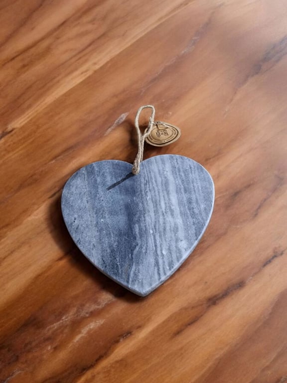 Grey Heart Marble Chopping Board - High Quality Kitchen Decor