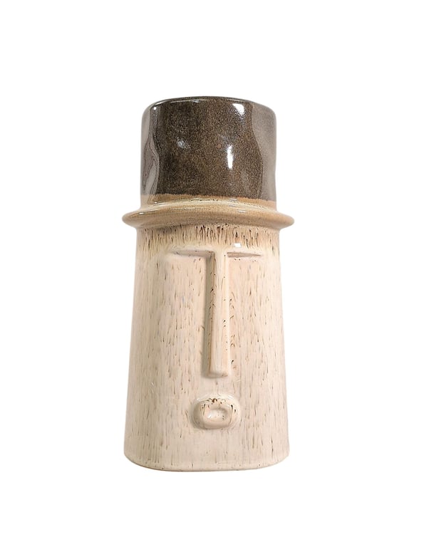 Ceramic Face Vase - Large Home Decor Piece for Modern Living Rooms