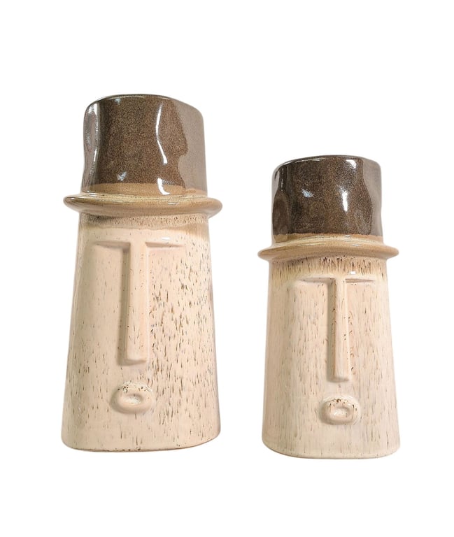 Ceramic Face Vase - Large Home Decor Piece for Modern Living Rooms