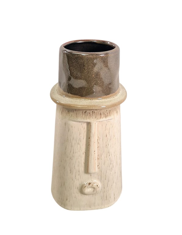 Ceramic Face Vase - Large Home Decor Piece for Modern Living Rooms