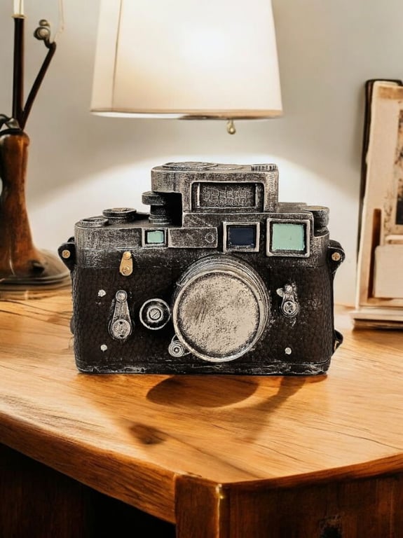 Retro Camera Design Money Box - 18cm Statement Piece Home Decor