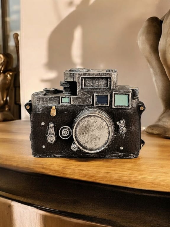 Retro Camera Design Money Box - 18cm Statement Piece Home Decor