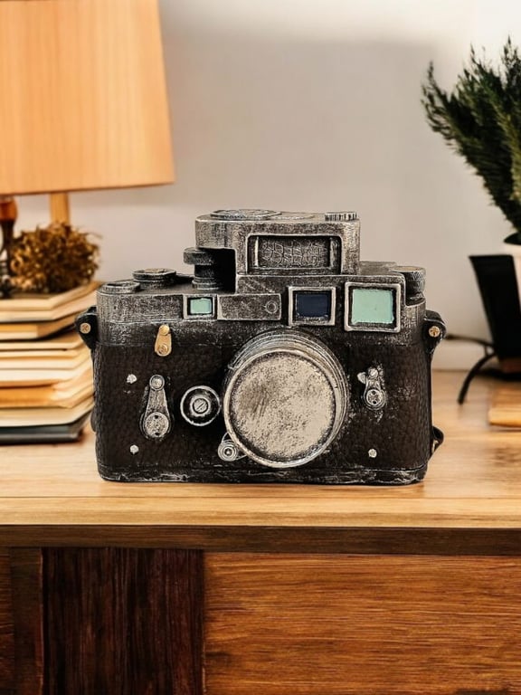 Retro Camera Design Money Box - 18cm Statement Piece Home Decor