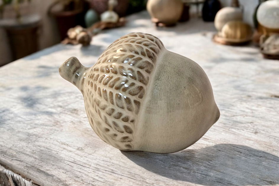 Ceramic Acorn Ornament - Beautiful Home Decor for Fall Season