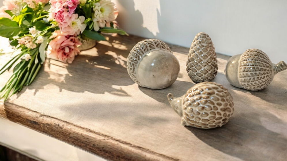 Ceramic Acorn Ornament - Beautiful Home Decor for Fall Season