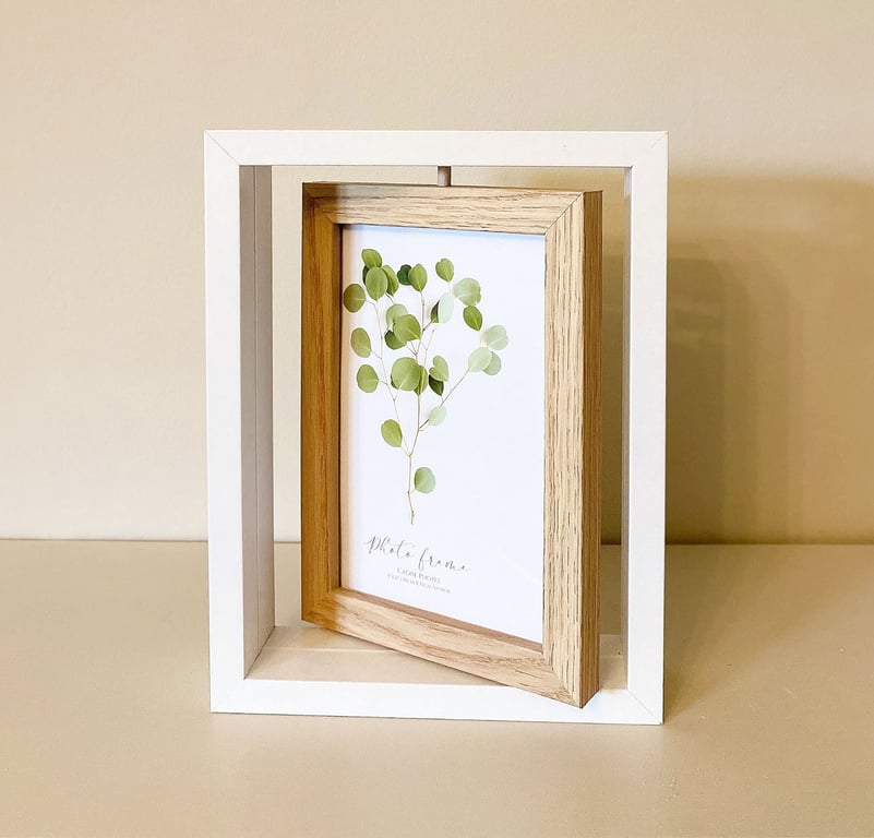 Swivel Photo Frame - Dual-Sided Changeable 4x6 Frames Home Decor