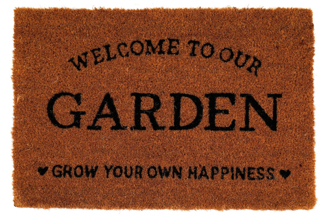 Grow Your Own Happiness Garden Themed Coir Doormat