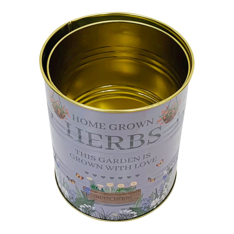 Potting Shed Storage Tins Set of Two - Herb and Bits & Bobs Containers for Gardening Tools and Planters