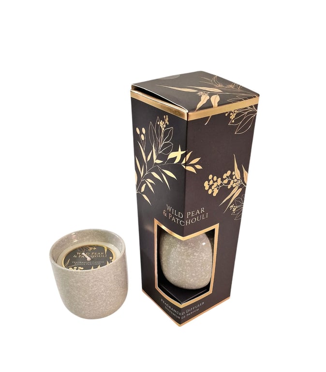 Synergy Ceramic Diffuser - Wild Pear Patchouli 100ml Scented Home Decor Gift