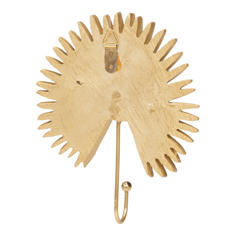 Gold Fan Wall Hook - Elegant Home Decor with Functional Design