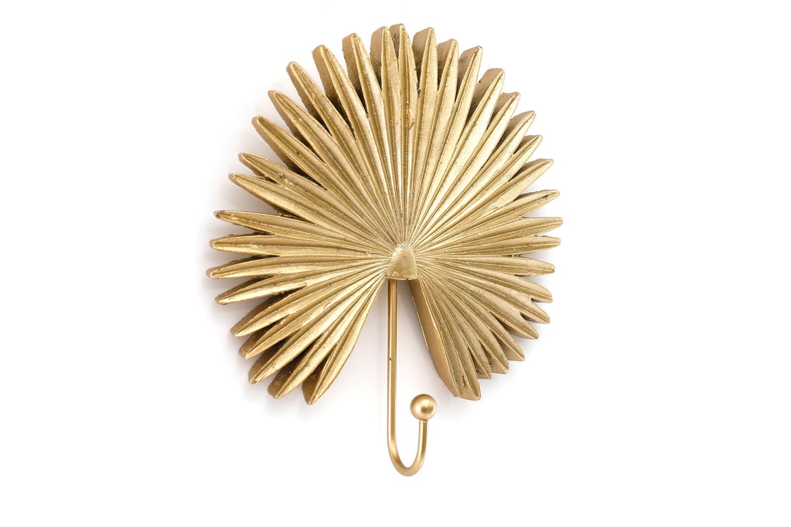 Gold Fan Wall Hook - Elegant Home Decor with Functional Design