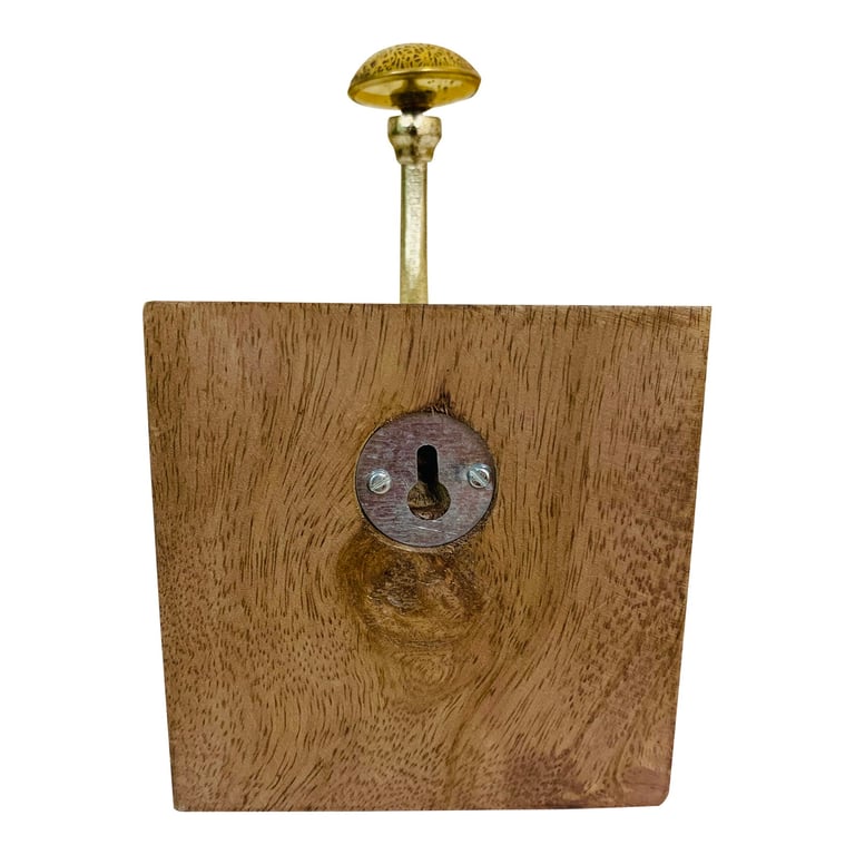 Tree of Life Hook - Wooden Wall Mount with Brass Effect Hooks and Intricate Design