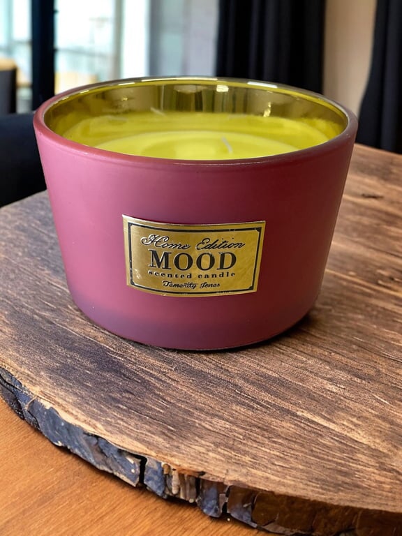 Luxury 3 Wick Scented Candles - Large Home Fragrance Ambient Lighting Pack of 2