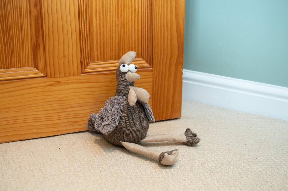 Brown Chicken Fabric Doorstop - Functional Home Decor with Attractive Design