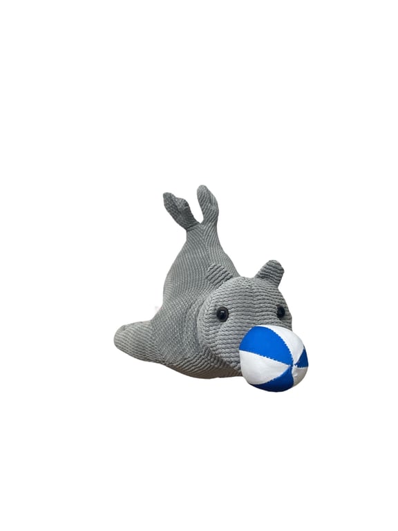 Nautical Seal Shaped Door Stop with Blue White Ball
