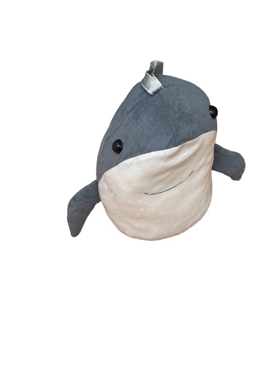 Grey Shark Door Stop - Aquatic Charm and Secure Door Positioning