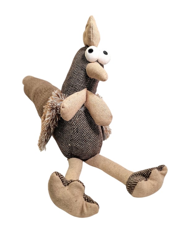 Brown Chicken Draft Excluder - Humorous Home Decor Solution