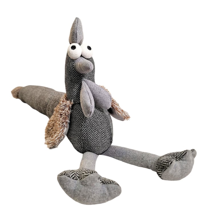 Grey Chicken Draft Excluder - Humorous Home Decor Solution