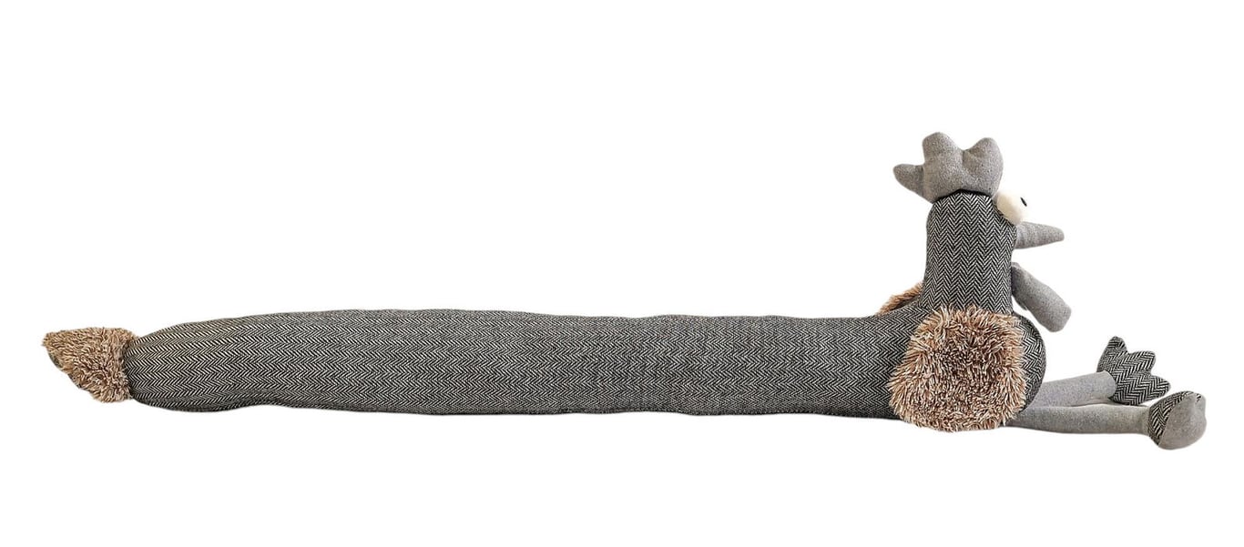 Grey Chicken Draft Excluder - Humorous Home Decor Solution