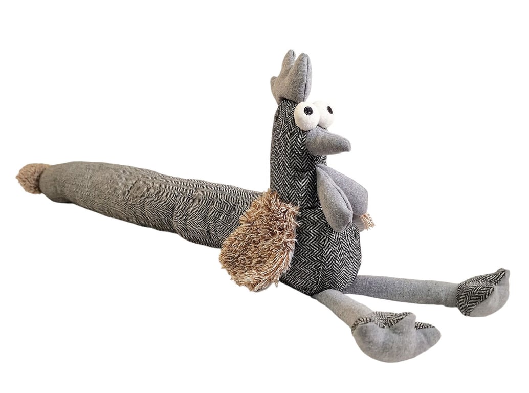 Grey Chicken Draft Excluder - Humorous Home Decor Solution