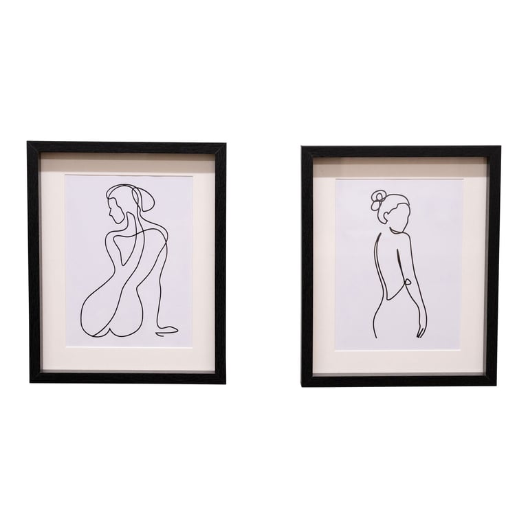 Black Framed Silhouette Prints - Elegant Home Decor for Living Spaces
