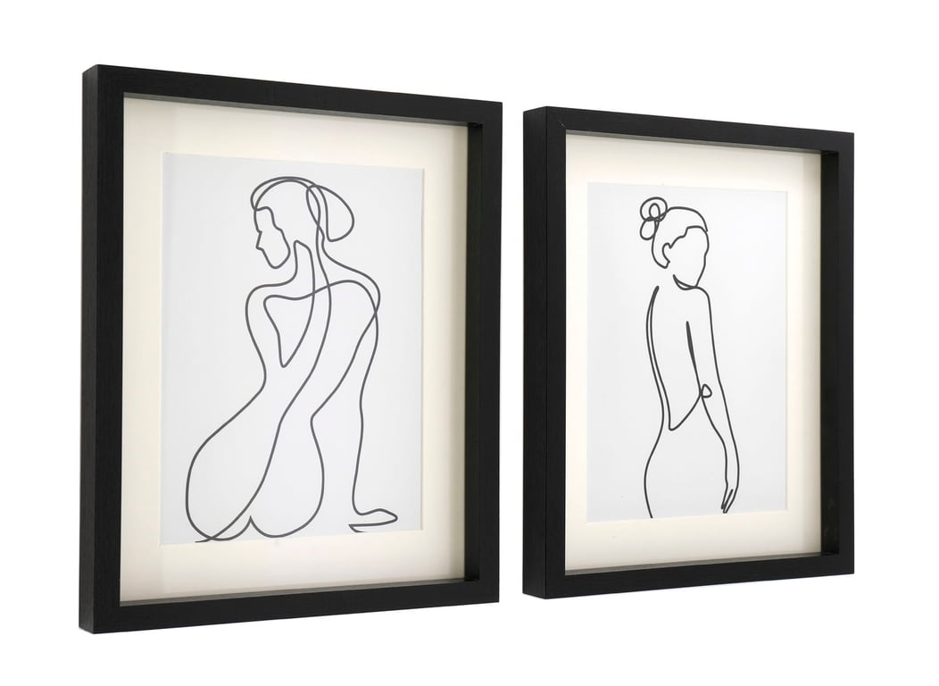 Black Framed Silhouette Prints - Elegant Home Decor for Living Spaces