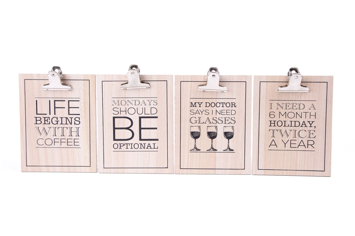 Funny Slogan Clipboards - Humorous Office Supplies Made from MDF