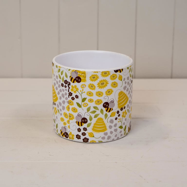 Ceramic Bumblebee Plant Pot - 14cm Indoor & Outdoor Garden Decoration