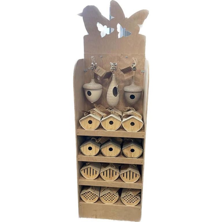 Sustainable Wildlife House Display - Eco-Friendly Bamboo & Agricultural Waste Home Decor