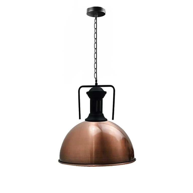 Modern Fashion Industrial Metal Shade Loft Cafe Pendant Light - Adjustable Brushed Nickel Ceiling Lamp with Warm Ambient Lighting