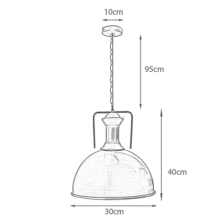 Modern Fashion Industrial Metal Shade Pendant Light with E27 Base and Bulb Included